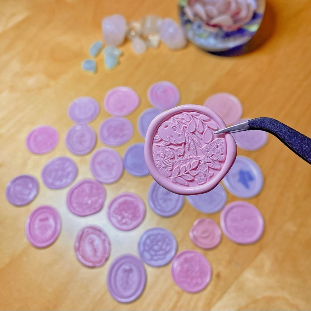 Pink color! Handcrafted Wax Seals Stamp — Perfect for wedding & ceremonies!